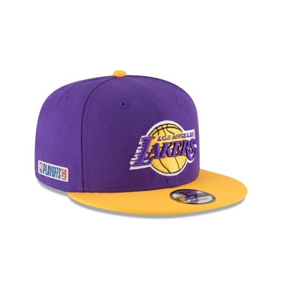 Los Angeles Lakers Gorra | New Era NBA Playoff Side Patch 9fifty Snapback Cap Mexico - Amarillos